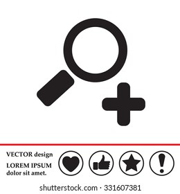 Simple web icon in vector: zoom