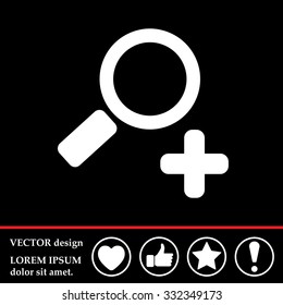 Simple web icon in vector: zoom