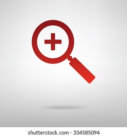 Simple web icon in vector: zoom