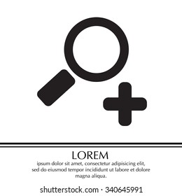 Simple web icon in vector: zoom