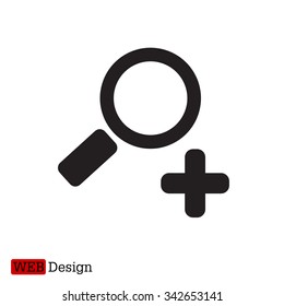 Simple web icon in vector: zoom
