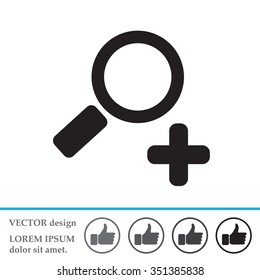 Simple web icon in vector: zoom