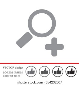 Simple web icon in vector: zoom