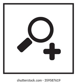 Simple web icon in vector: zoom