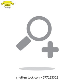 Simple web icon in vector: zoom