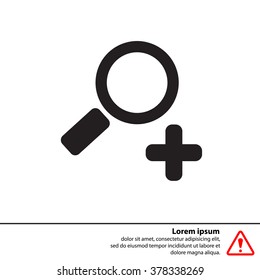 Simple web icon in vector: zoom