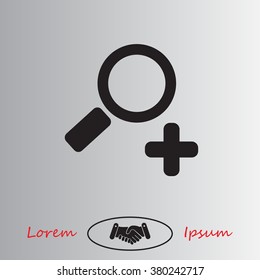 Simple web icon in vector: zoom