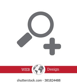 Simple web icon in vector: zoom