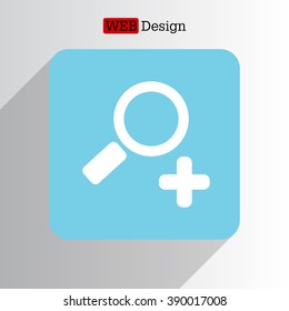 Simple web icon in vector: zoom