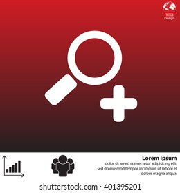 Simple web icon in vector: zoom