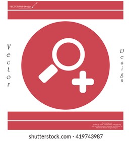 Simple web icon in vector: zoom