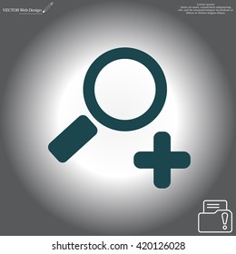 Simple web icon in vector: zoom