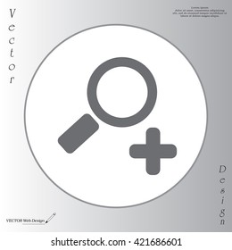 Simple web icon in vector: zoom