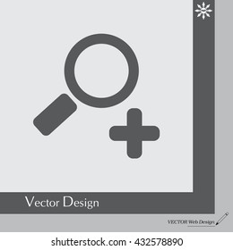 Simple web icon in vector: zoom