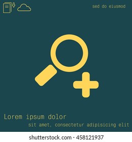 Simple web icon vector zoom