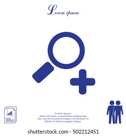 Simple web icon vector zoom