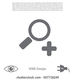 Simple web icon vector zoom