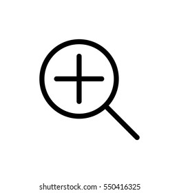 Simple web icon in vector: zoom