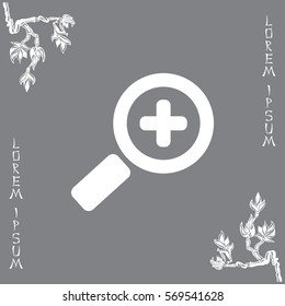 Simple web icon vector zoom