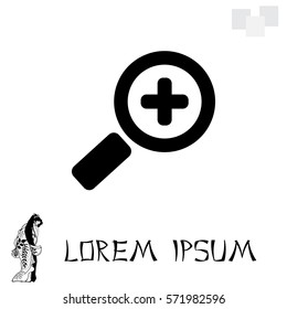 Simple web icon vector zoom