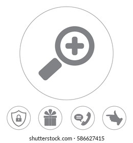 Simple web icon vector zoom