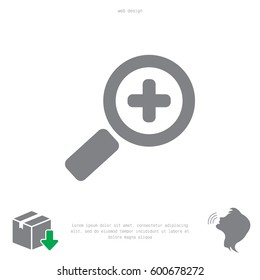 Simple web icon vector zoom