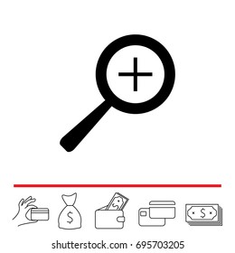 Simple web icon vector zoom