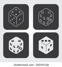 Simple Web Icons: Black and White Dice