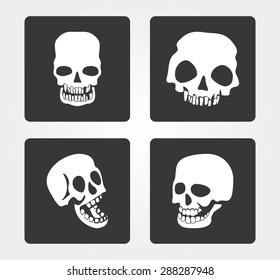Simple web icons: skull