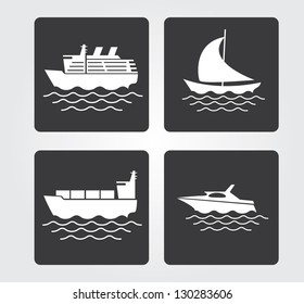 Simple web icons in vector: cruise