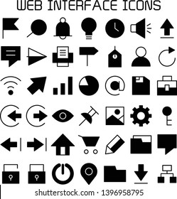 simple web interface icons set