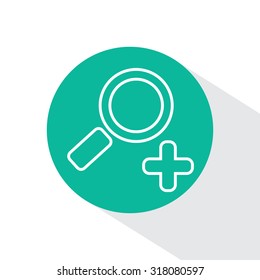 Simple web line icon in vector: zoom