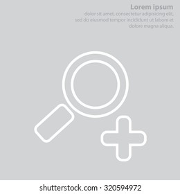 Simple web line icon in vector: zoom