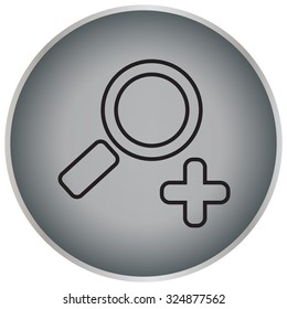 Simple web line icon in vector: zoom