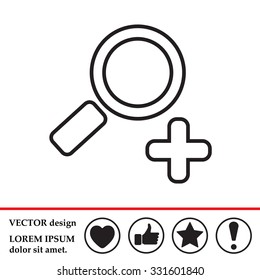 Simple web line icon in vector: zoom