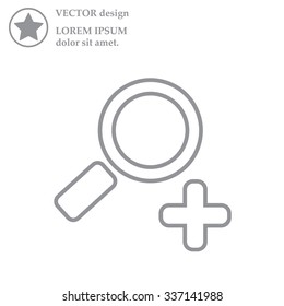 Simple web line icon in vector: zoom