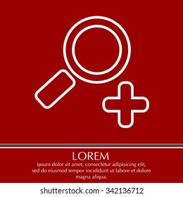 Simple web line icon in vector: zoom