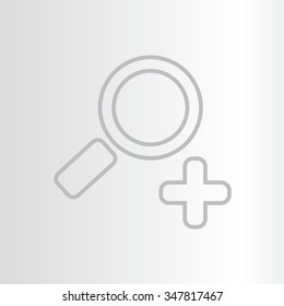 Simple web line icon in vector: zoom