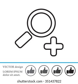 Simple web line icon in vector: zoom