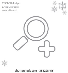 Simple web line icon in vector: zoom