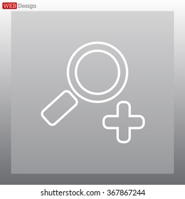 Simple web line icon in vector: zoom
