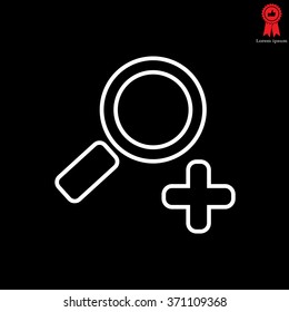 Simple web line icon in vector: zoom