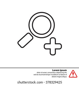 Simple web line icon in vector: zoom