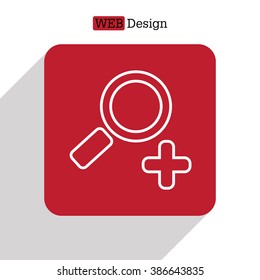Simple web line icon in vector: zoom