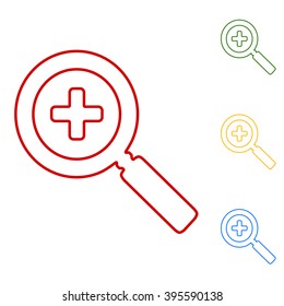 Simple web line icon in vector