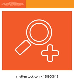 Simple web line icon in vector: zoom