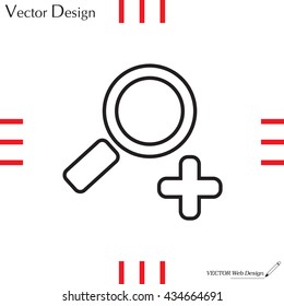 Simple web line icon in vector: zoom