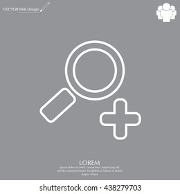 Simple web line icon in vector: zoom