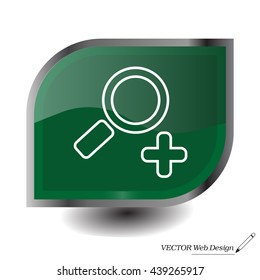 Simple web line icon in vector: zoom