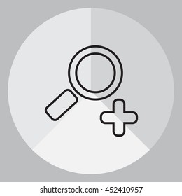 Simple web line icon in vector: zoom